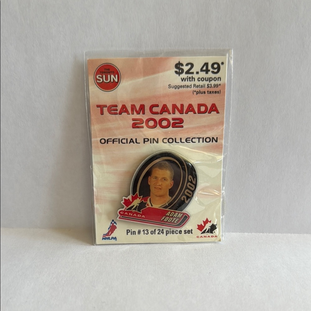Adam Foote 2002 Team Canada Collectors Pin / Pin #13